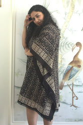 Grey Geo short kaftan dress